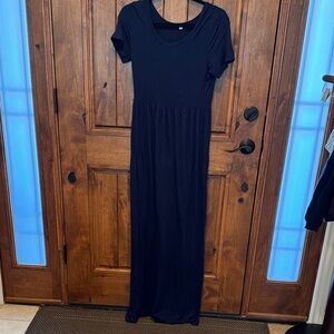 Elegant navy blue Maxi Dress